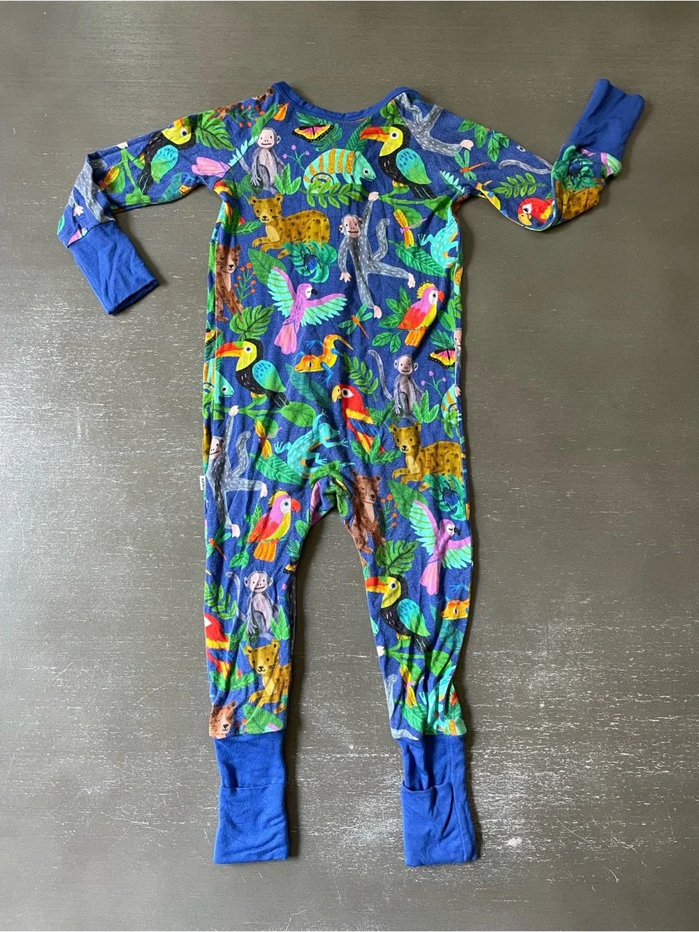 6-12m Little Sleepies Bamboo Zippy in Jungle Animal Print